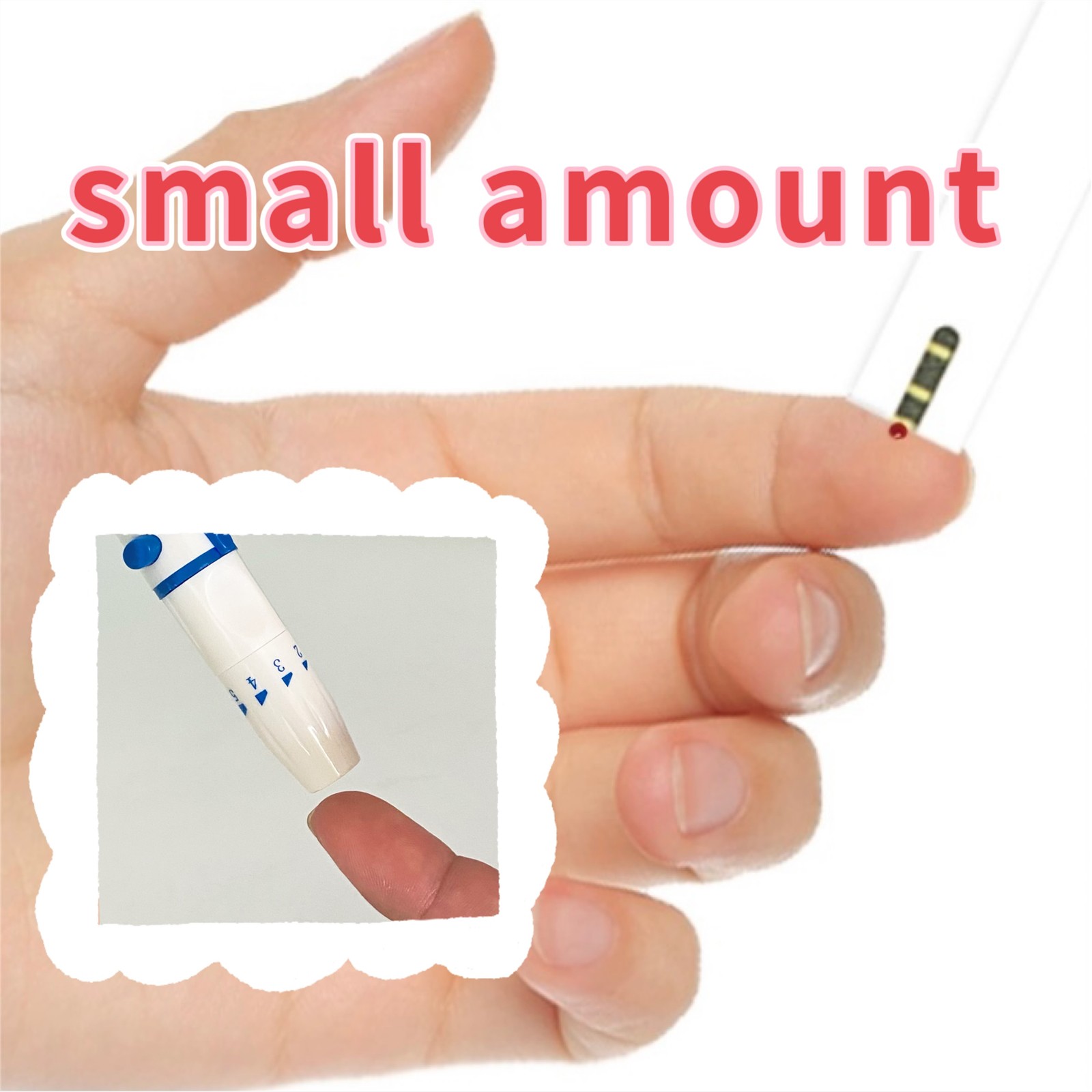blood sample of Diabetes Blood Glucose Meter